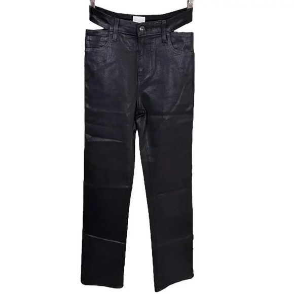 NEW-NWT! Jonathan Simkhai AMELIA black STRAIGHT LEG DENIM - Picture 6 of 9